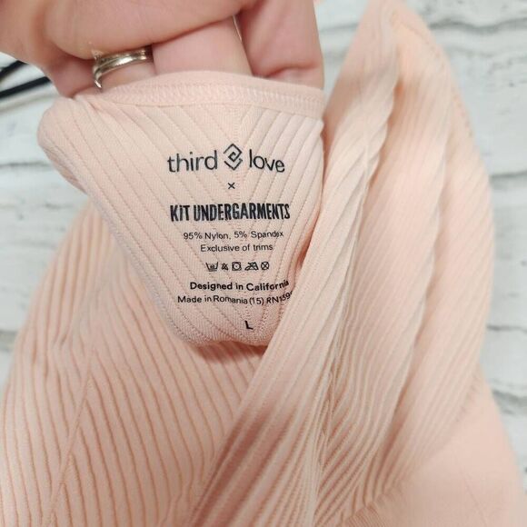 ThirdLove Kit Undergarments Pull On Bra Pink Peach Womens Large Unlined Bralette - Picture 8 of 8